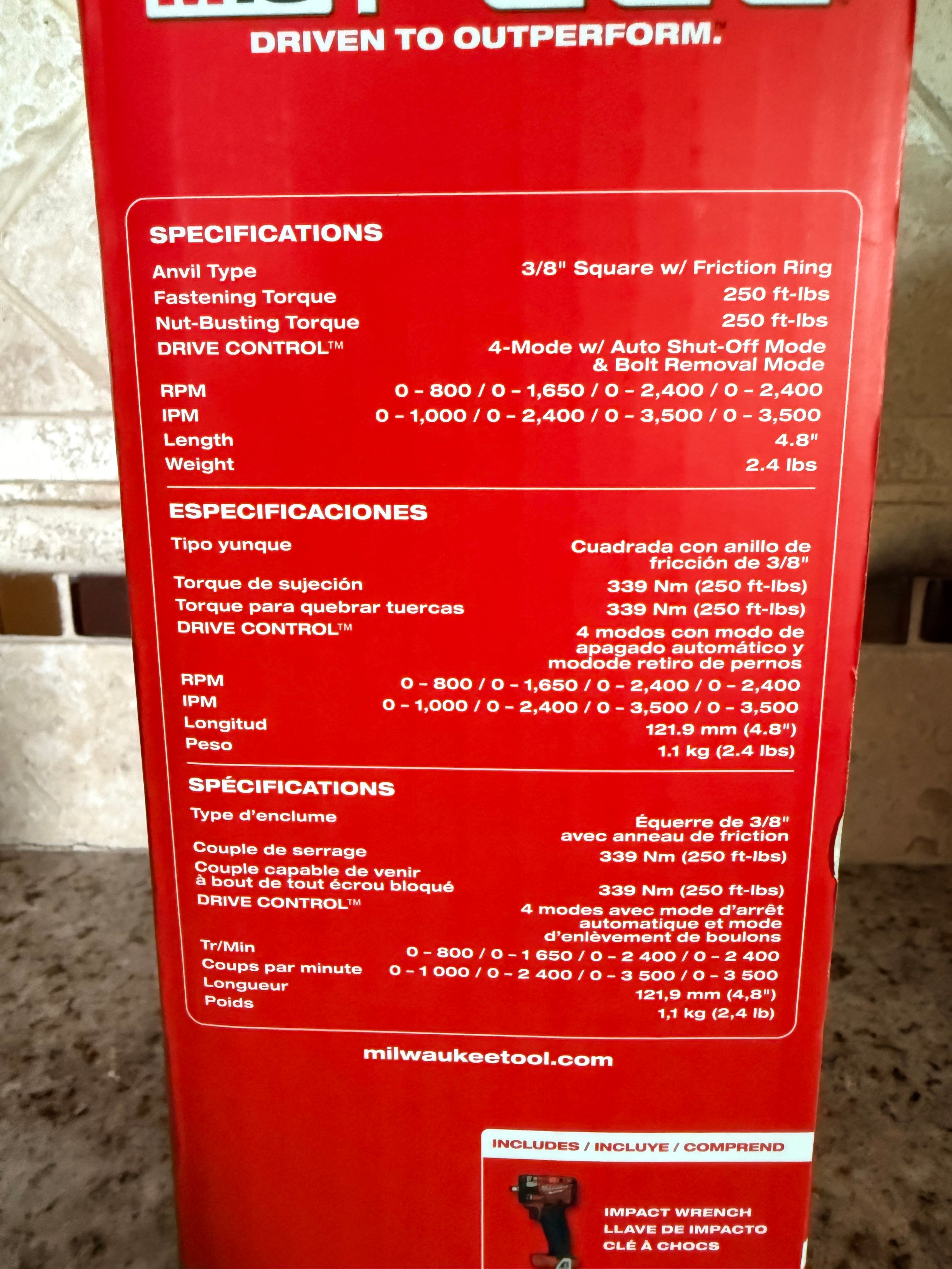 Milwaukee M18 Fuel 3/8" Compact Impact Wrench - Image 2
