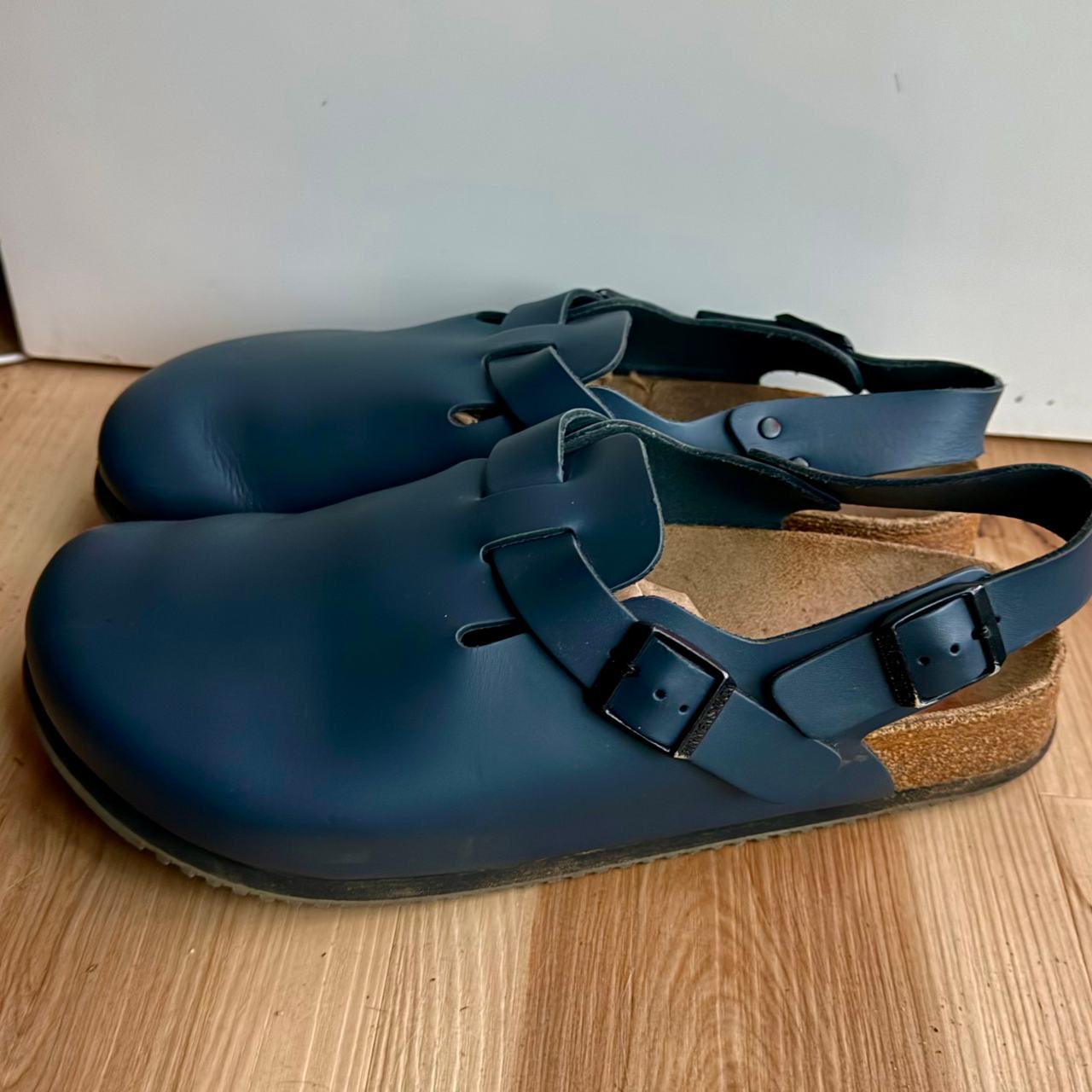 Birkenstock Tokio Clogs Blue Leather EU 44