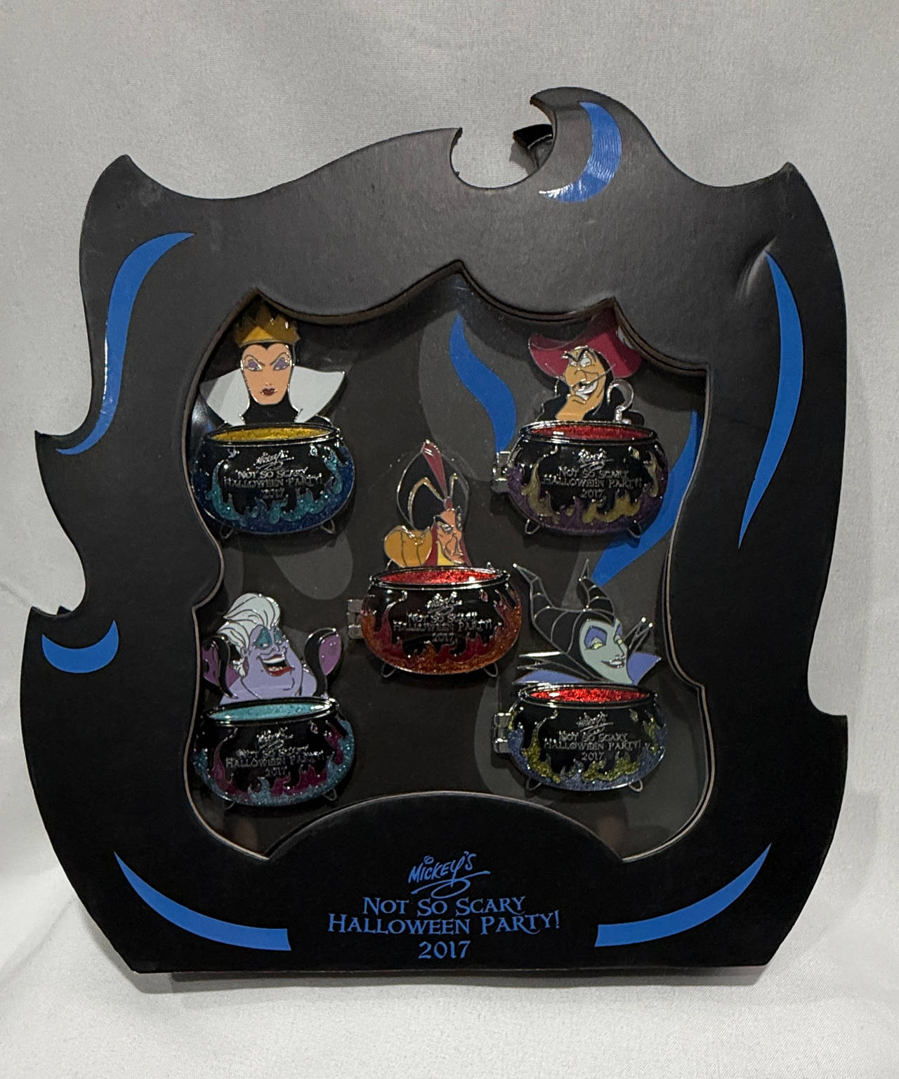 Disney Mickey's Not-So-Scary Halloween Party 2017 Villains Cauldron Pin Set