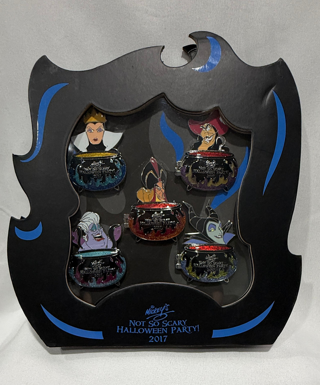 Disney Mickey's Not-So-Scary Halloween Party 2017 Villains Cauldron Pin Set