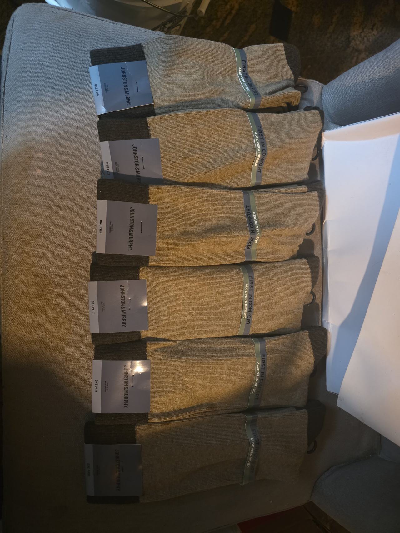 Johnston & Murphy First in Comfort Aloe Vera Infused Dress Socks