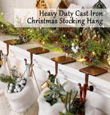 Tandefio 4 Pcs Christmas Stocking Holders for Mantel Heavy Duty Metal Stocking - Image 6