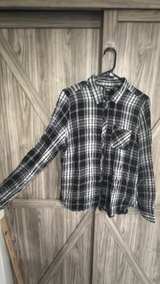 Eddie Bauer Women's Favorite Flannel Shirt large black and white - Image 3