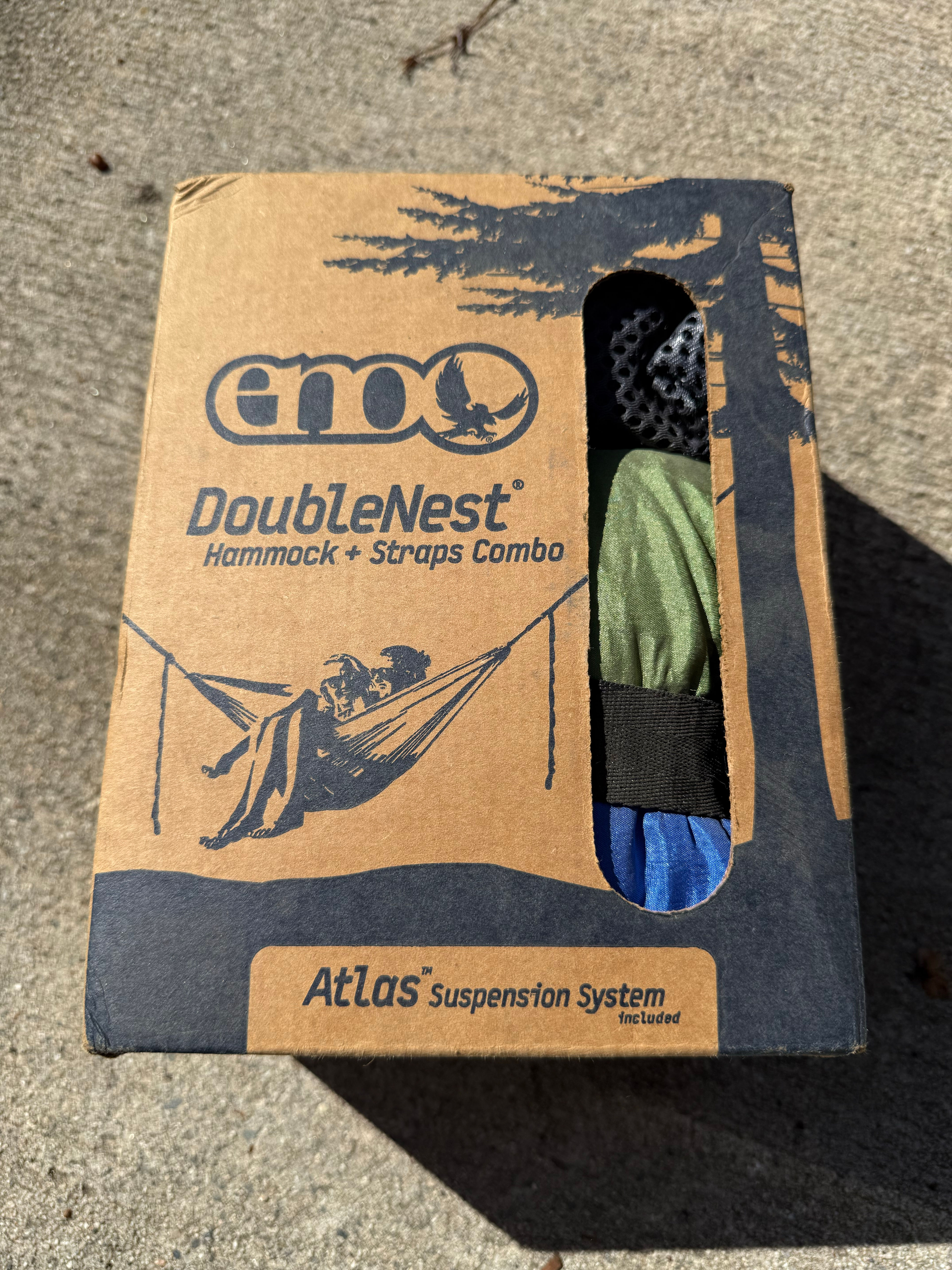 ENO DoubleNest Hammock + Straps Combo with Atlas Suspension System