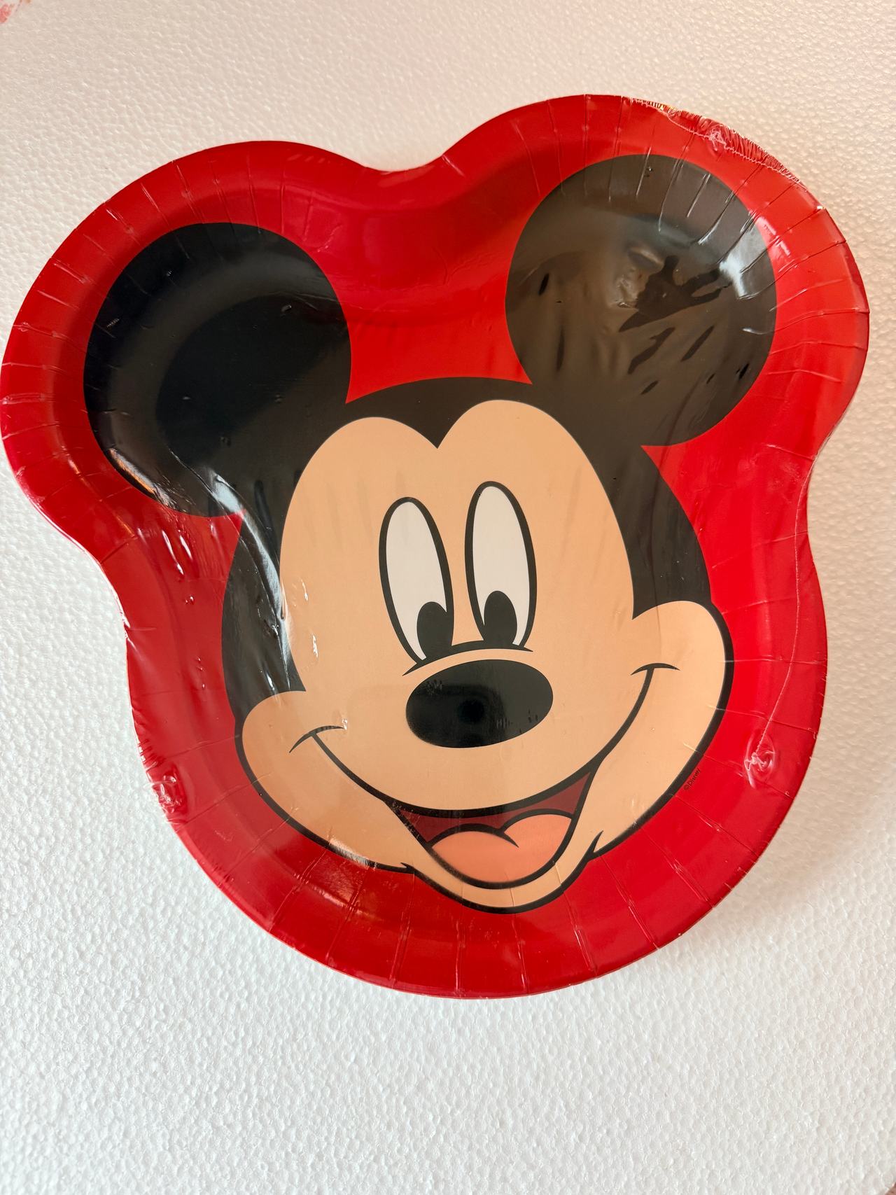 Disney Mickey Mouse Shaped Paper Plates 8ct Birthday Party NEW