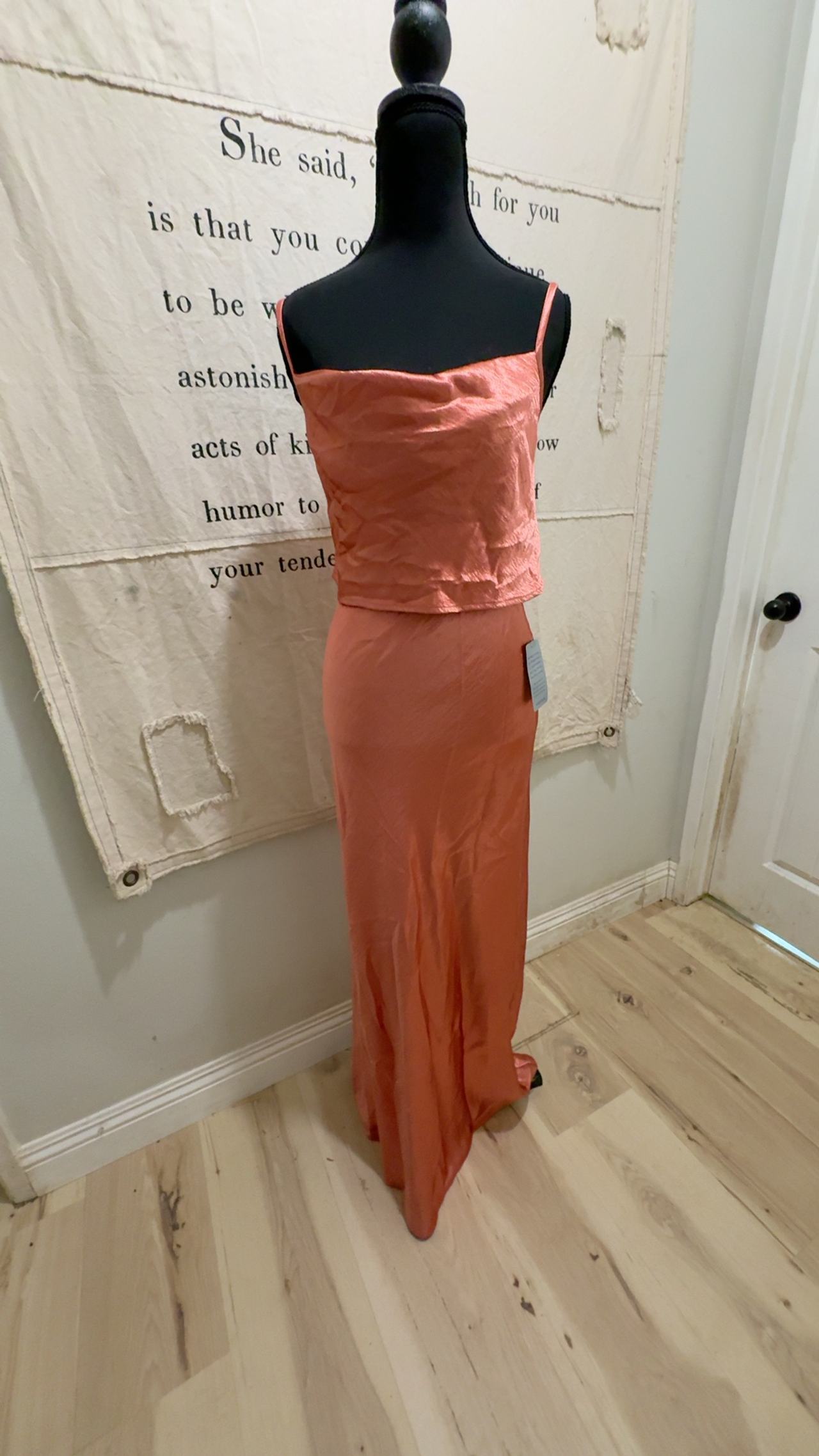 WAYF Coral Special Occasion Dress