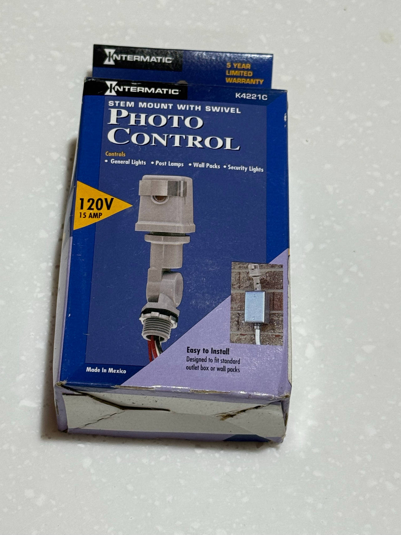 Intermatic K4221C Stem Mount Swivel Photo Control