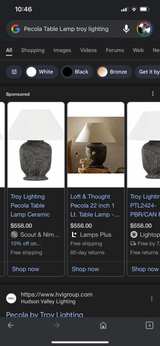 Vintage Postmodern Textured Ceramic Table Lamp - Image 2