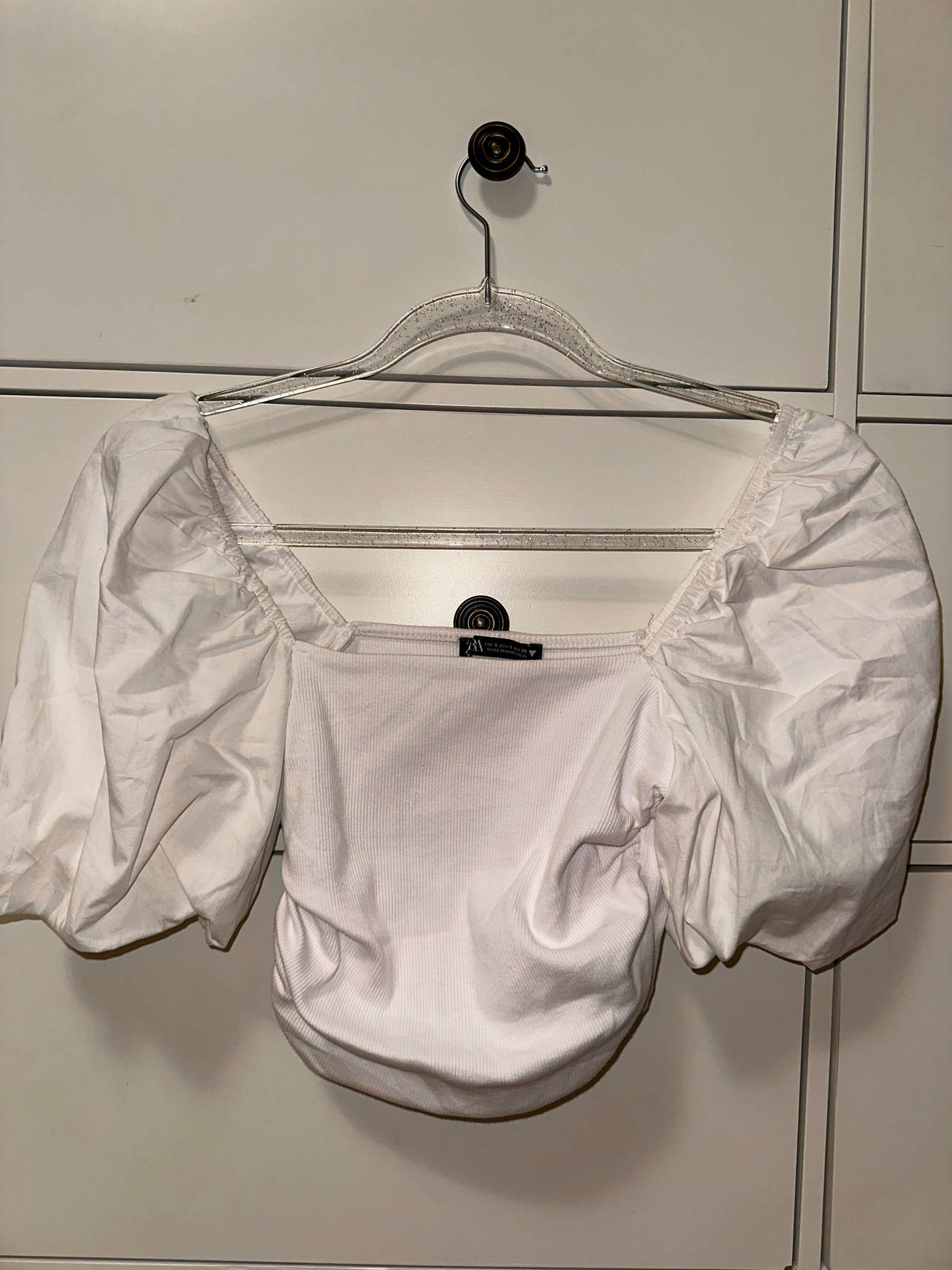 Zara Puff Sleeve Crop Top