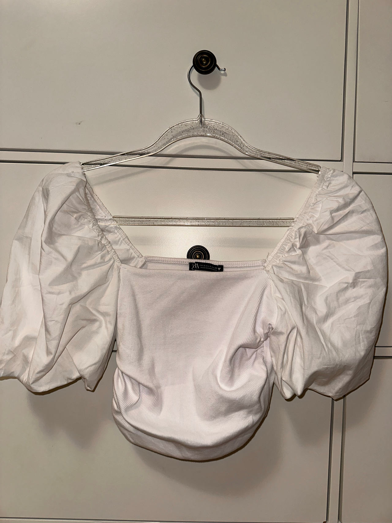 Zara Puff Sleeve Crop Top