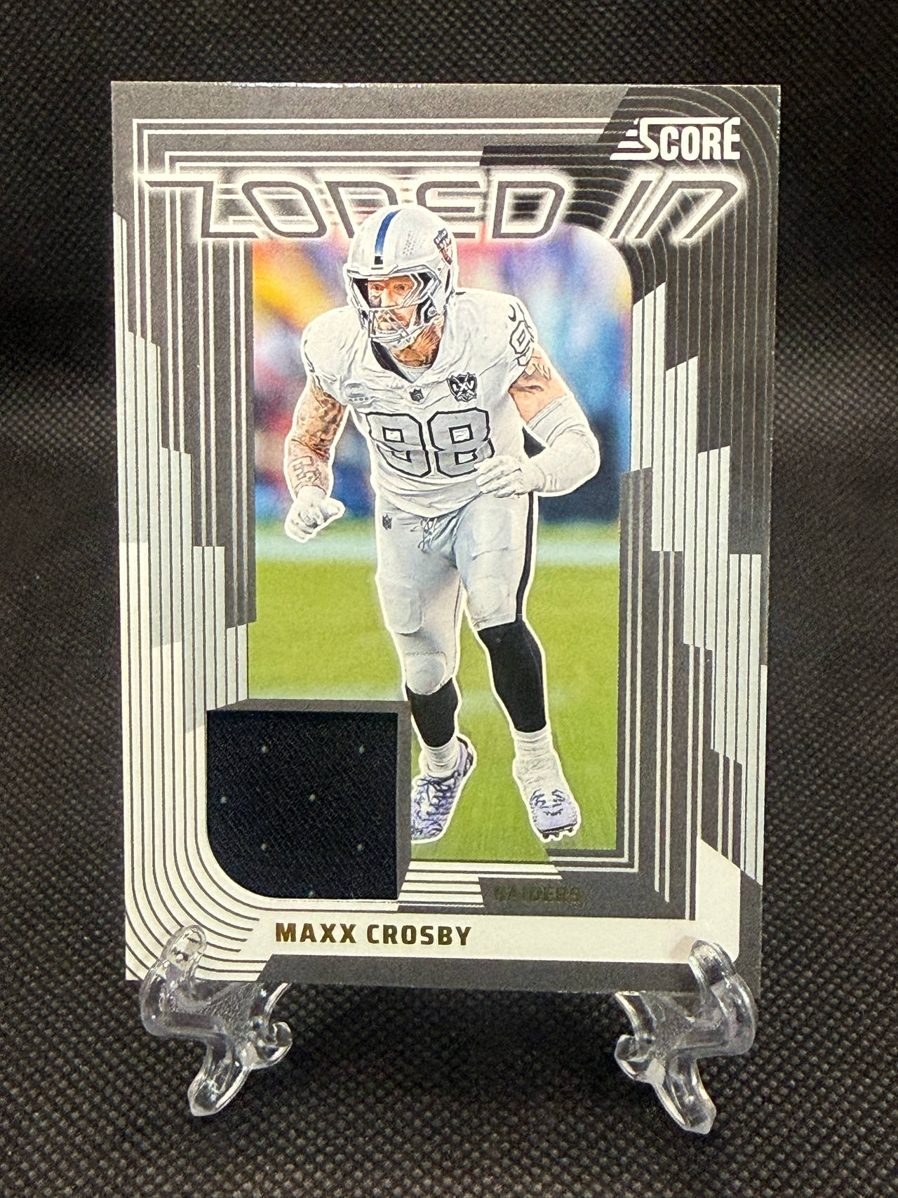 2025 Score Zoned In Maxx Crosby Jersey Mem #ZON-MCY