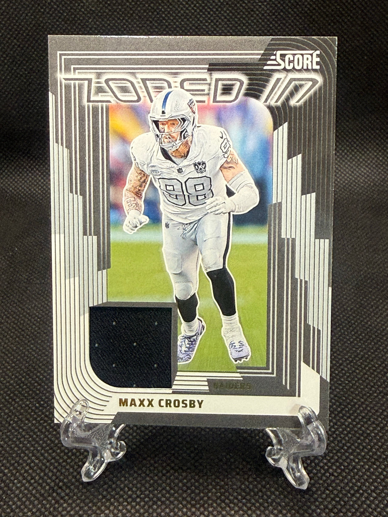 2025 Score Zoned In Maxx Crosby Jersey Mem #ZON-MCY