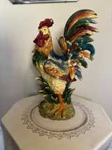 25” Majolica-Style Ceramic Rooster – Large Farmhouse Statement Piece - Image 6