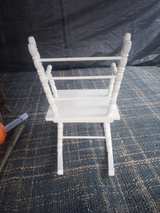 Vintage White Wooden Child's Rocking Chair - Image 4
