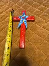 Pepe Santiago Hand-Painted Oaxacan Wooden Cross - Image 3