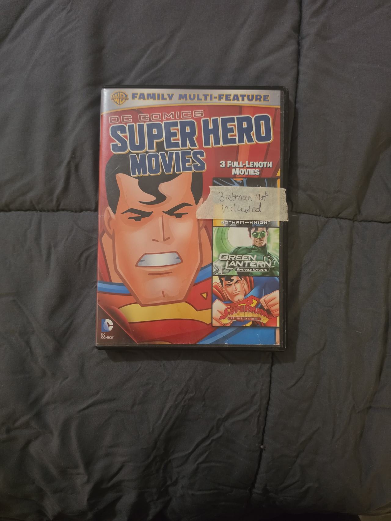 DC Comics Super Hero Movies 3-Film Collection DVD missing batman