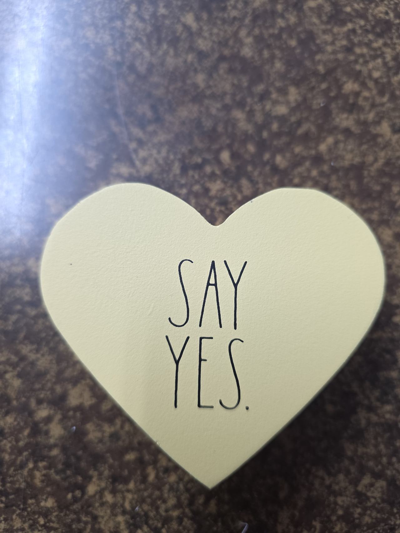 Rae Dunn Say Yes Heart Trinket Dish