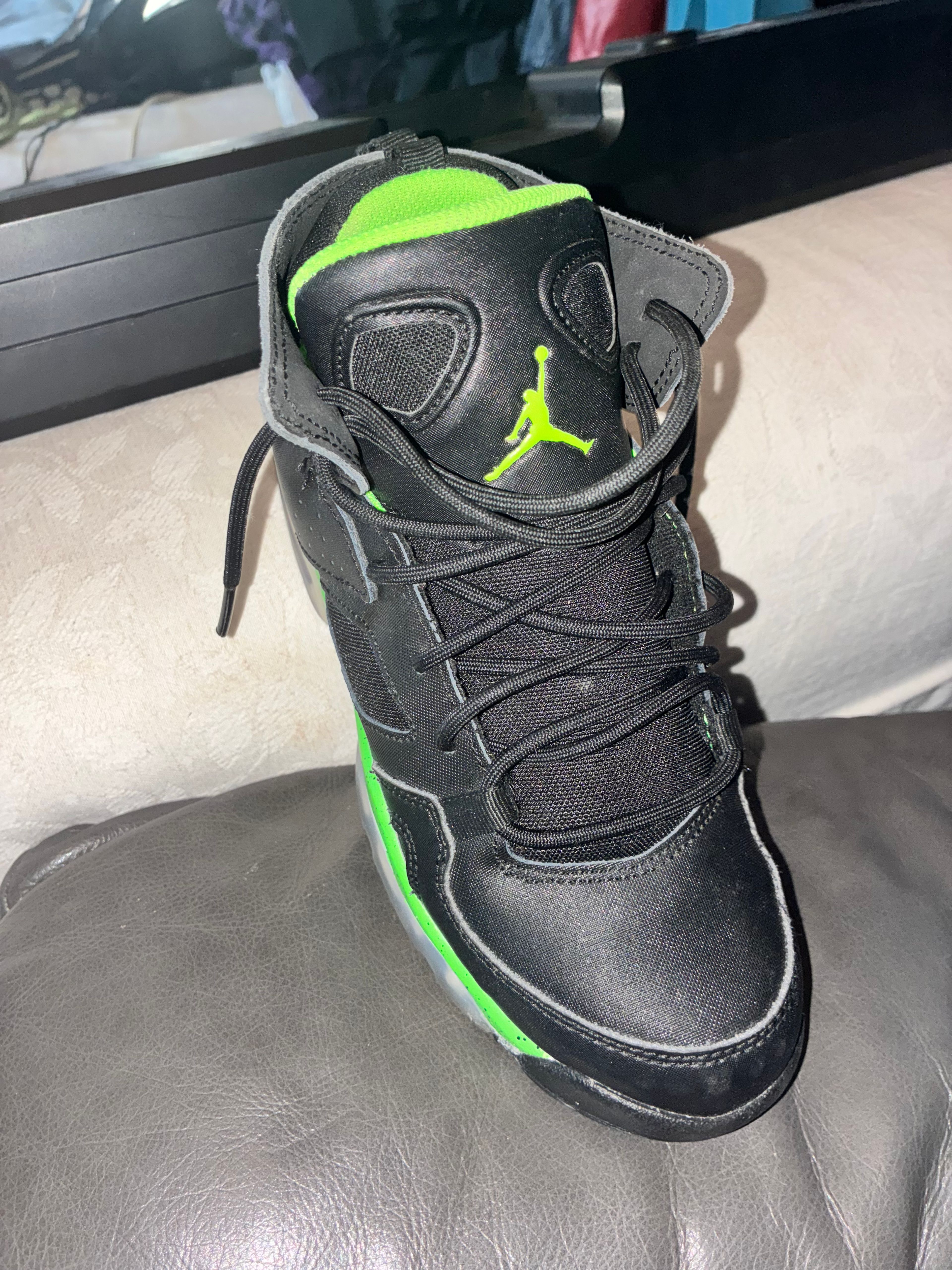 Nike Air Jordan Flight Club 91 Black/Green Strike - Image 6
