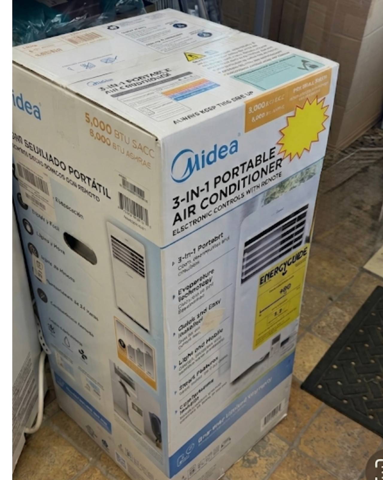 Midea 8,000 BTU (5,000 BTU SACC) Portable Air Conditioner