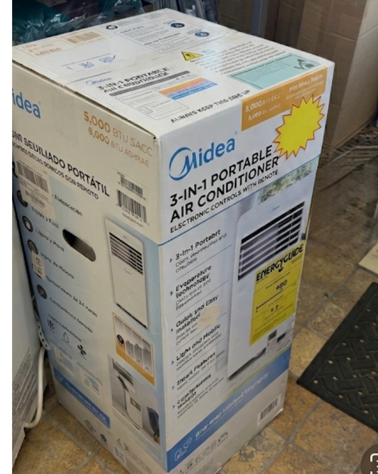 Midea 8,000 BTU (5,000 BTU SACC) Portable Air Conditioner