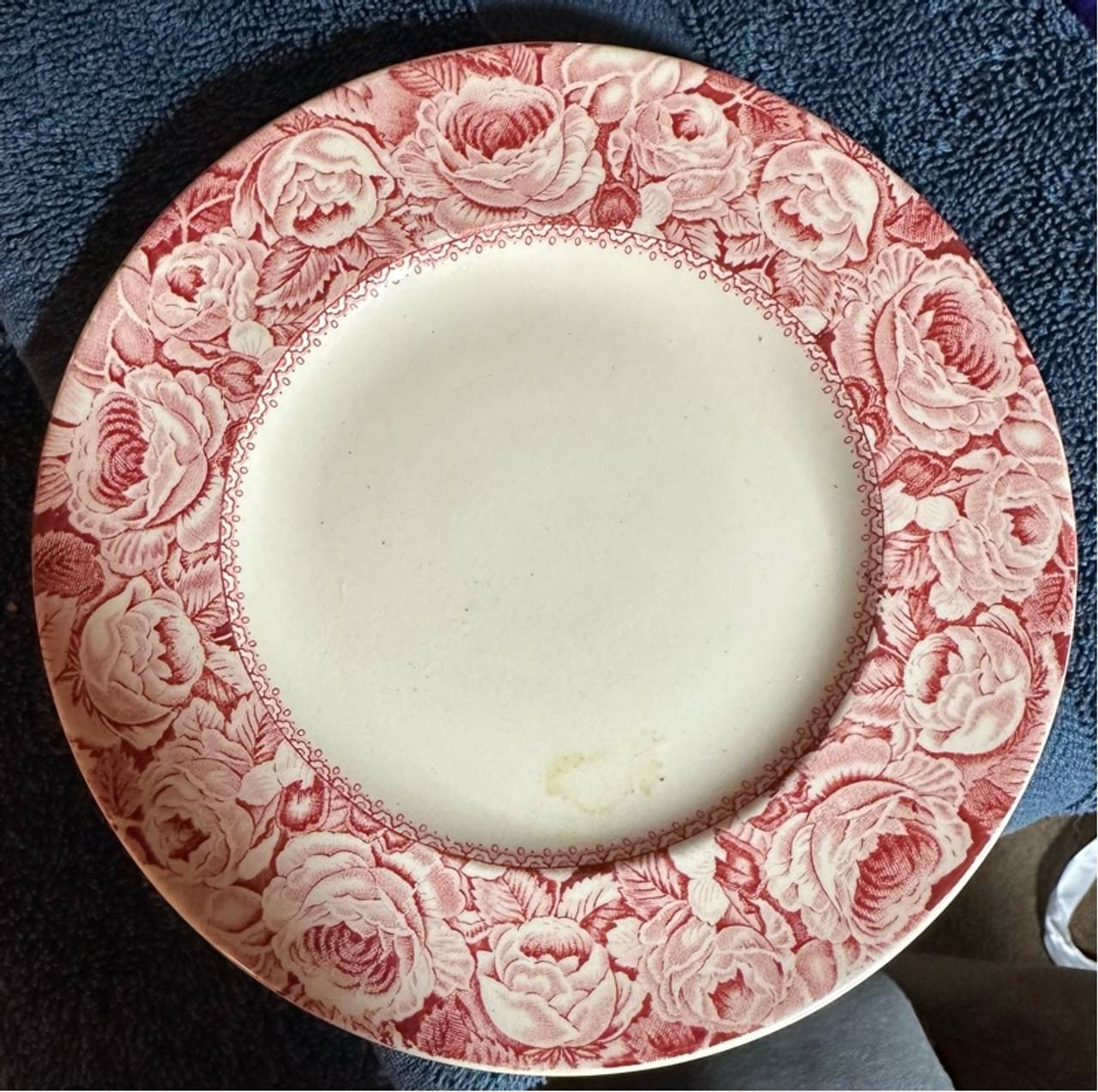 Burleigh Pink Victorian Chintz Bread & Butter Plate