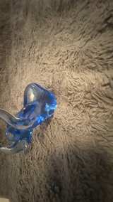 Vintage Blue Glass Elephant Figurines lot 2 - Image 8