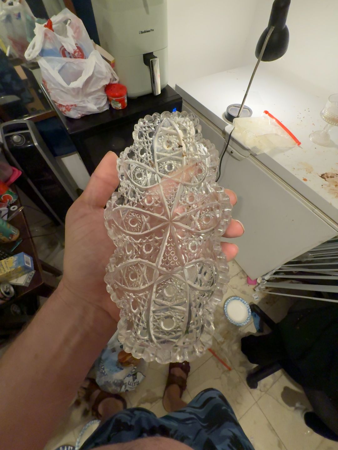 American Brilliant Cut Glass Celery Dish