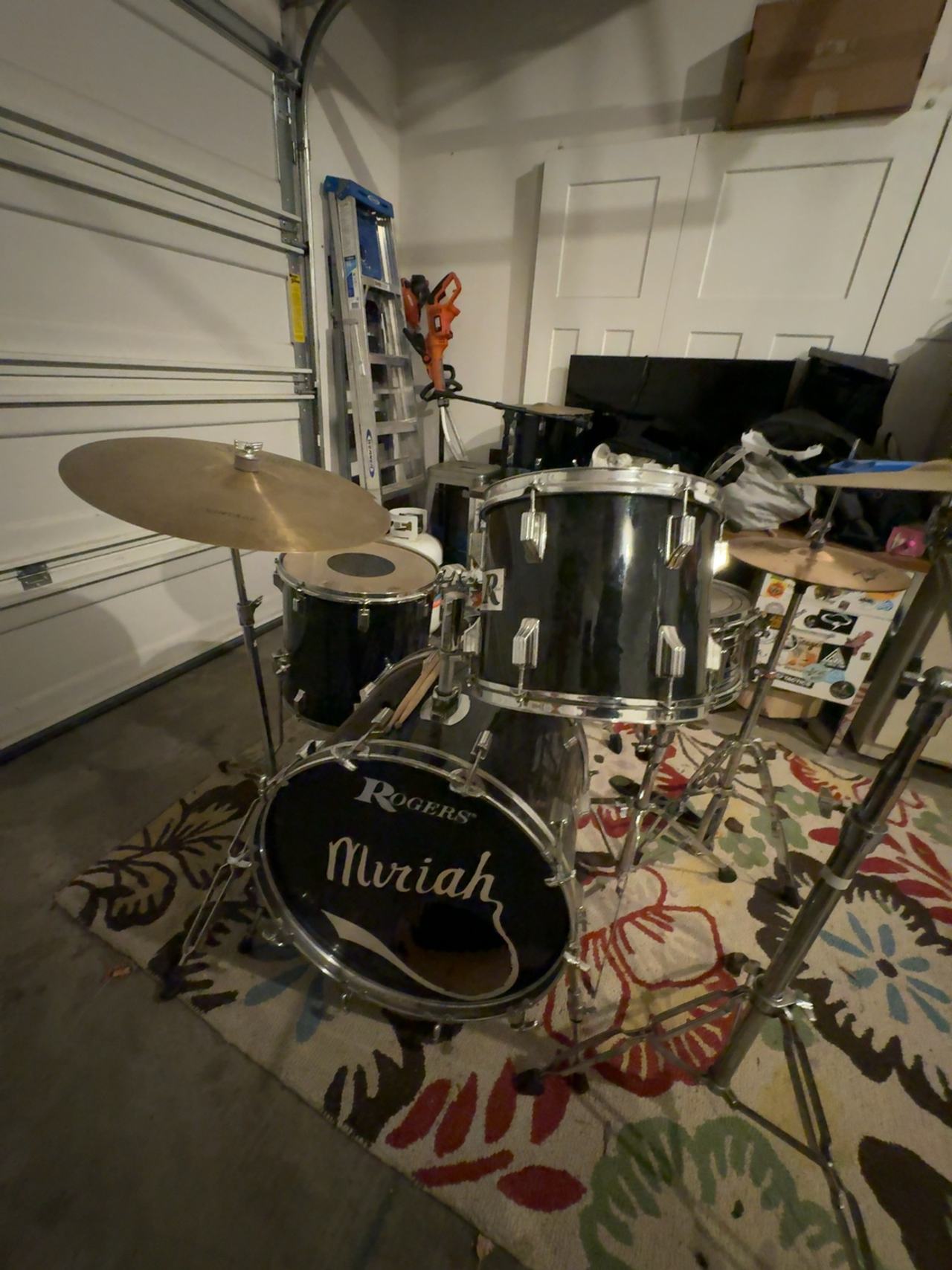 Rogers Vintage Drum Set Black