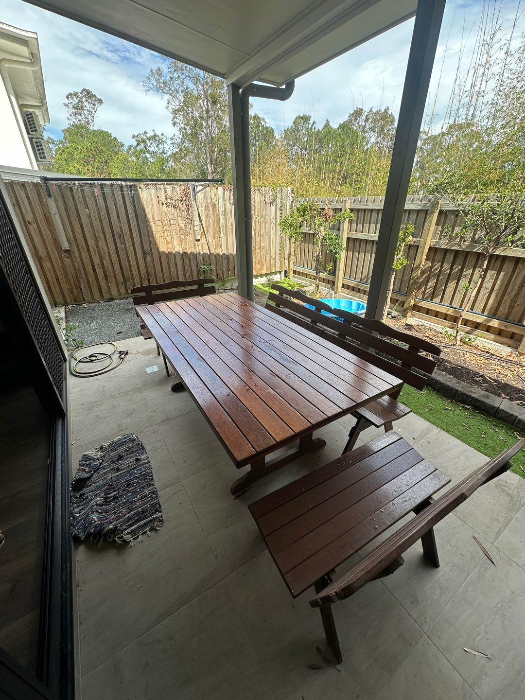 Outdoor Wooden Dining Table Set