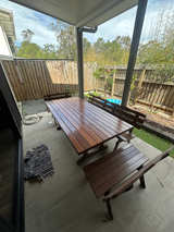 Outdoor Wooden Dining Table Set - Image 1