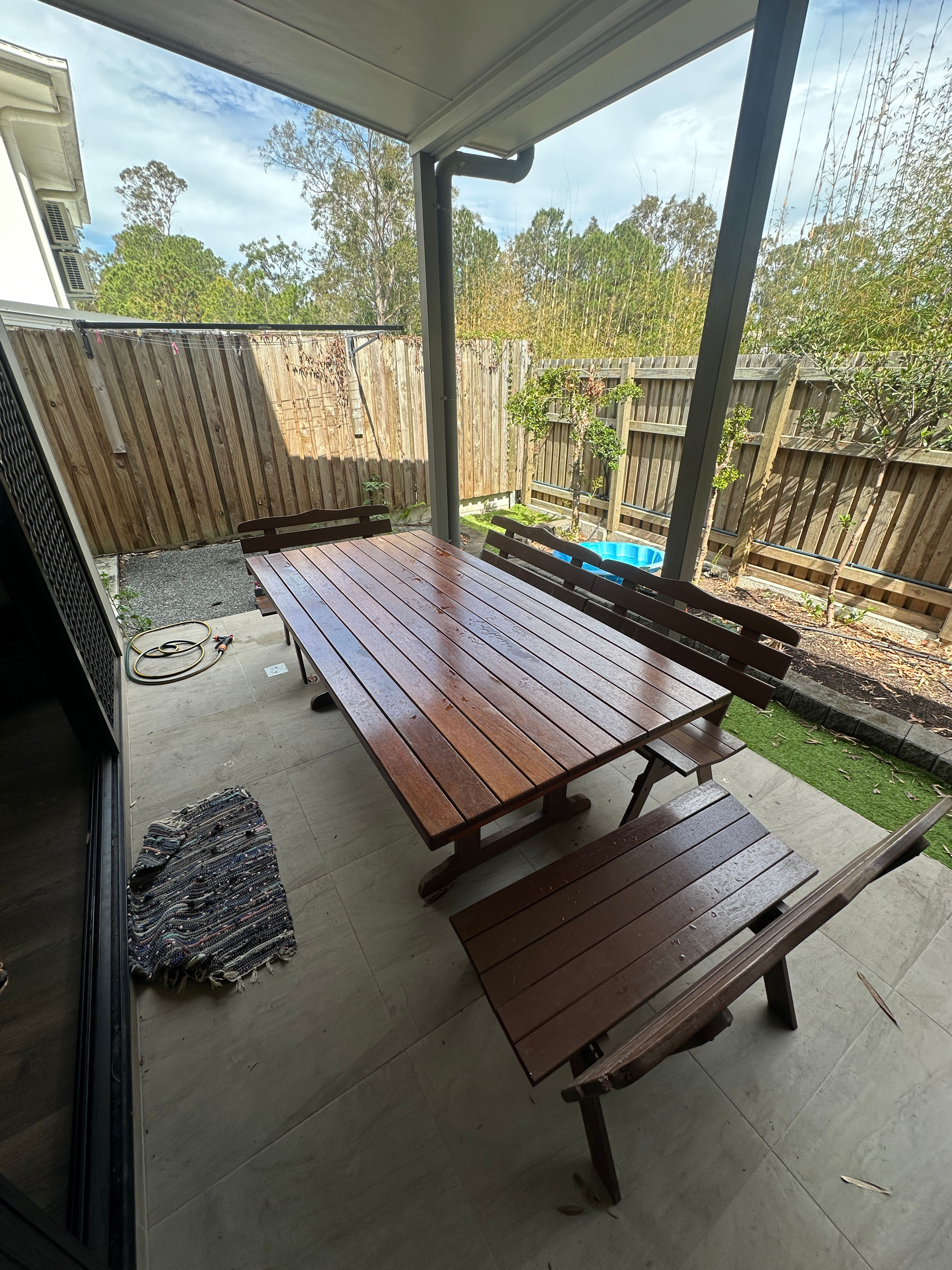 Outdoor Wooden Dining Table Set