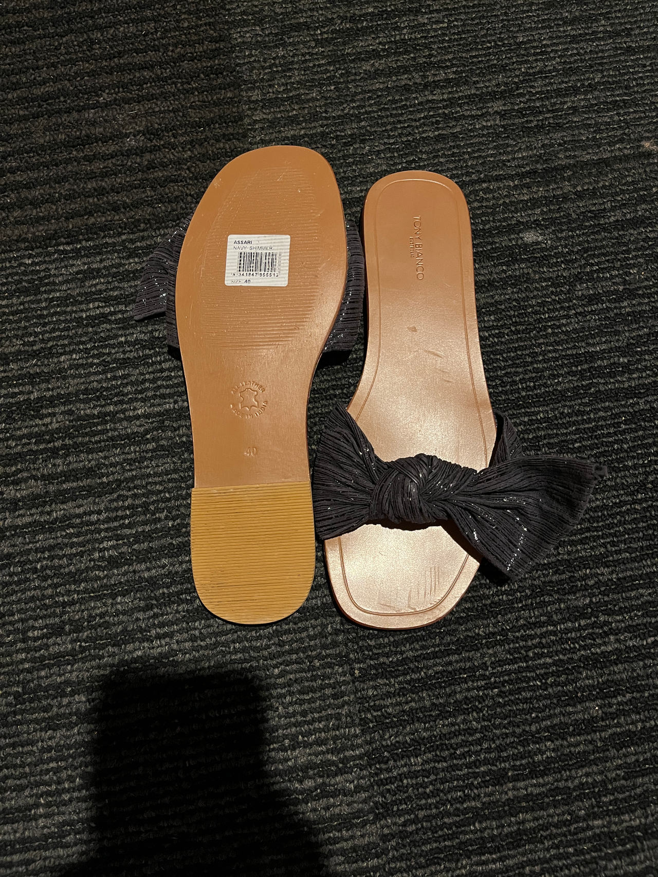Tony Bianco Bow Slide Sandals