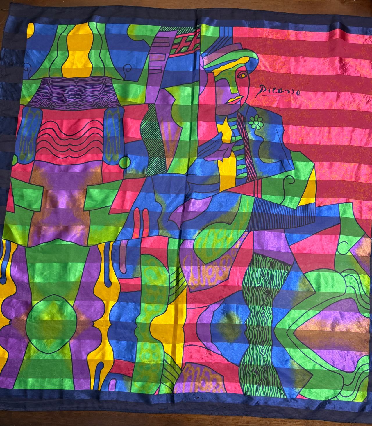 Vintage Pablo Picasso Cubist Silk Scarf