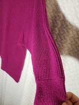 Asymmetrical Ribbed Dolman Sleeve Sweater sz L - Image 3