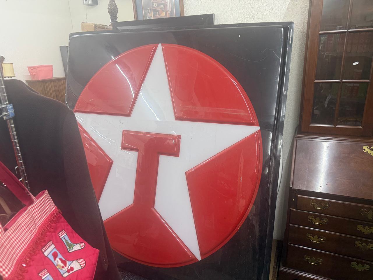 Vintage Texaco Gas Station Sign Faces - Pair
