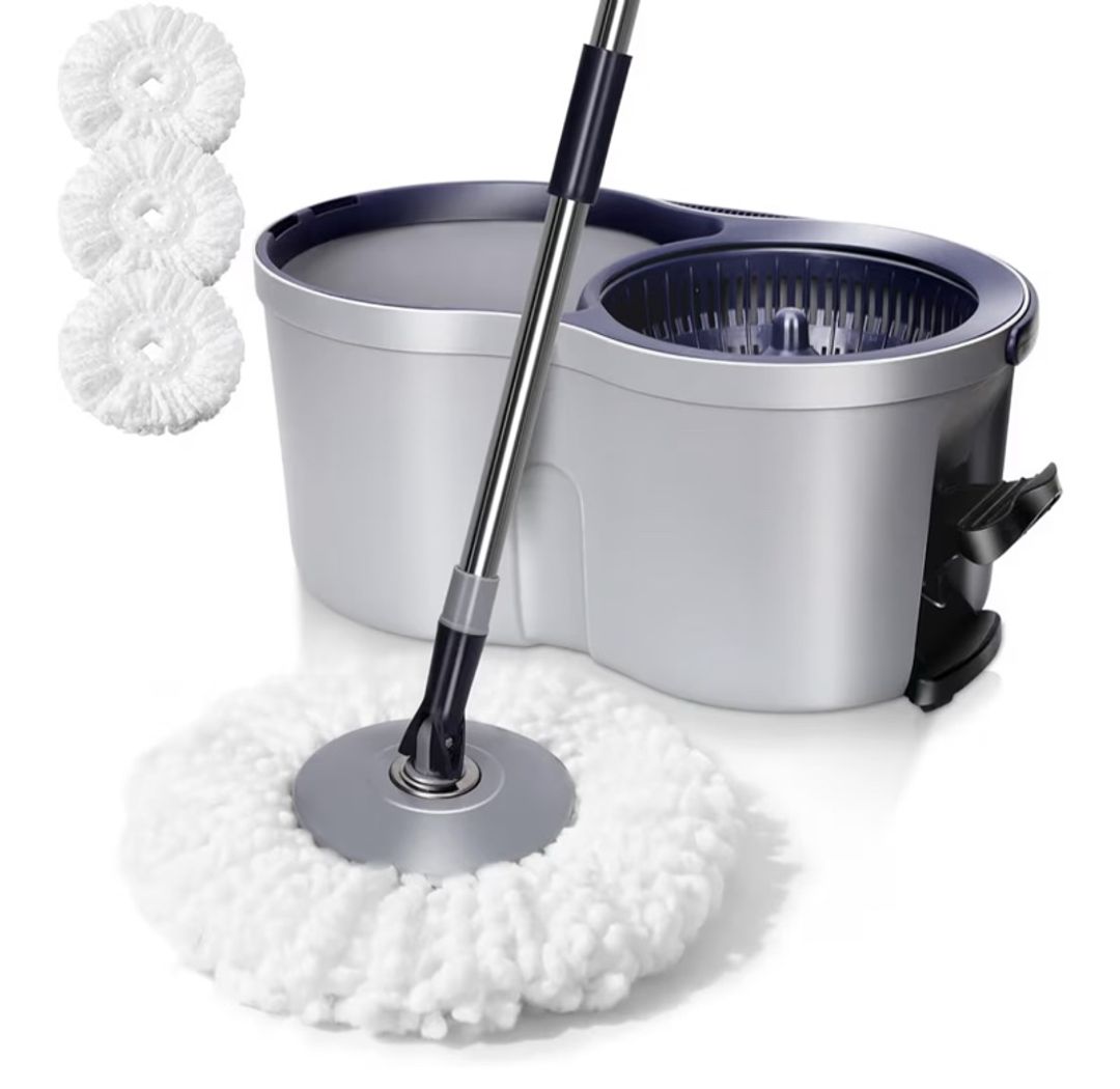 Spin Mop 5-PACK Replacement Head Gray Color EasyWring Microfiber Spin Mop