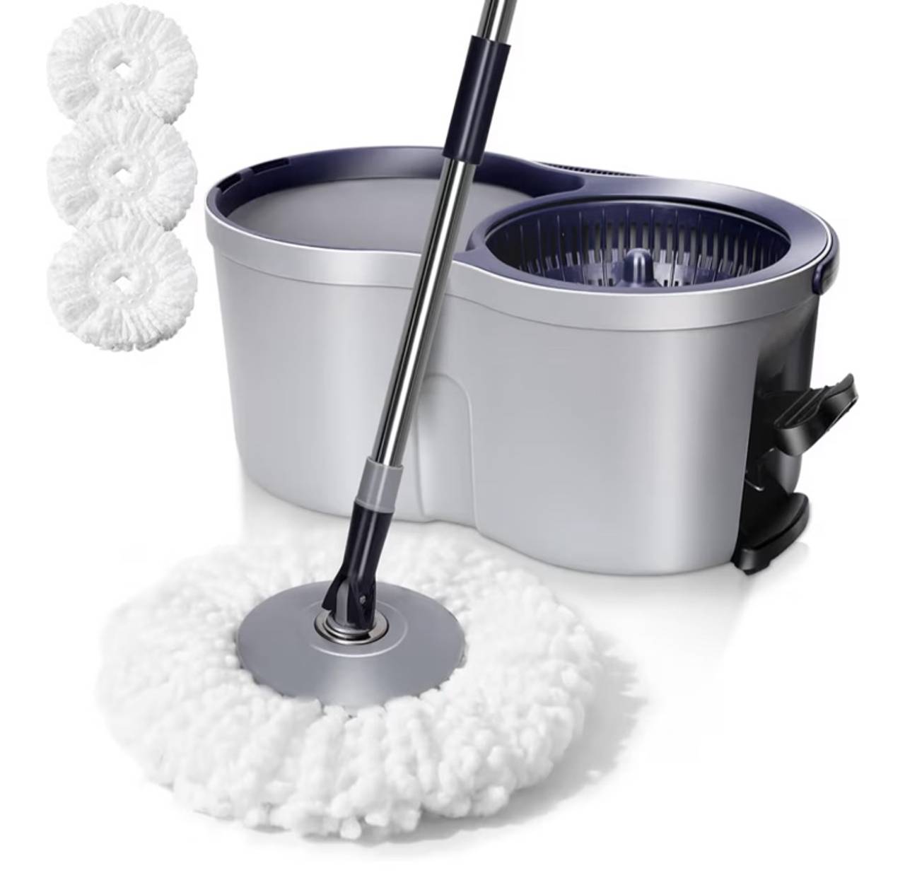 Spin Mop 5-PACK Replacement Head Gray Color EasyWring Microfiber Spin Mop