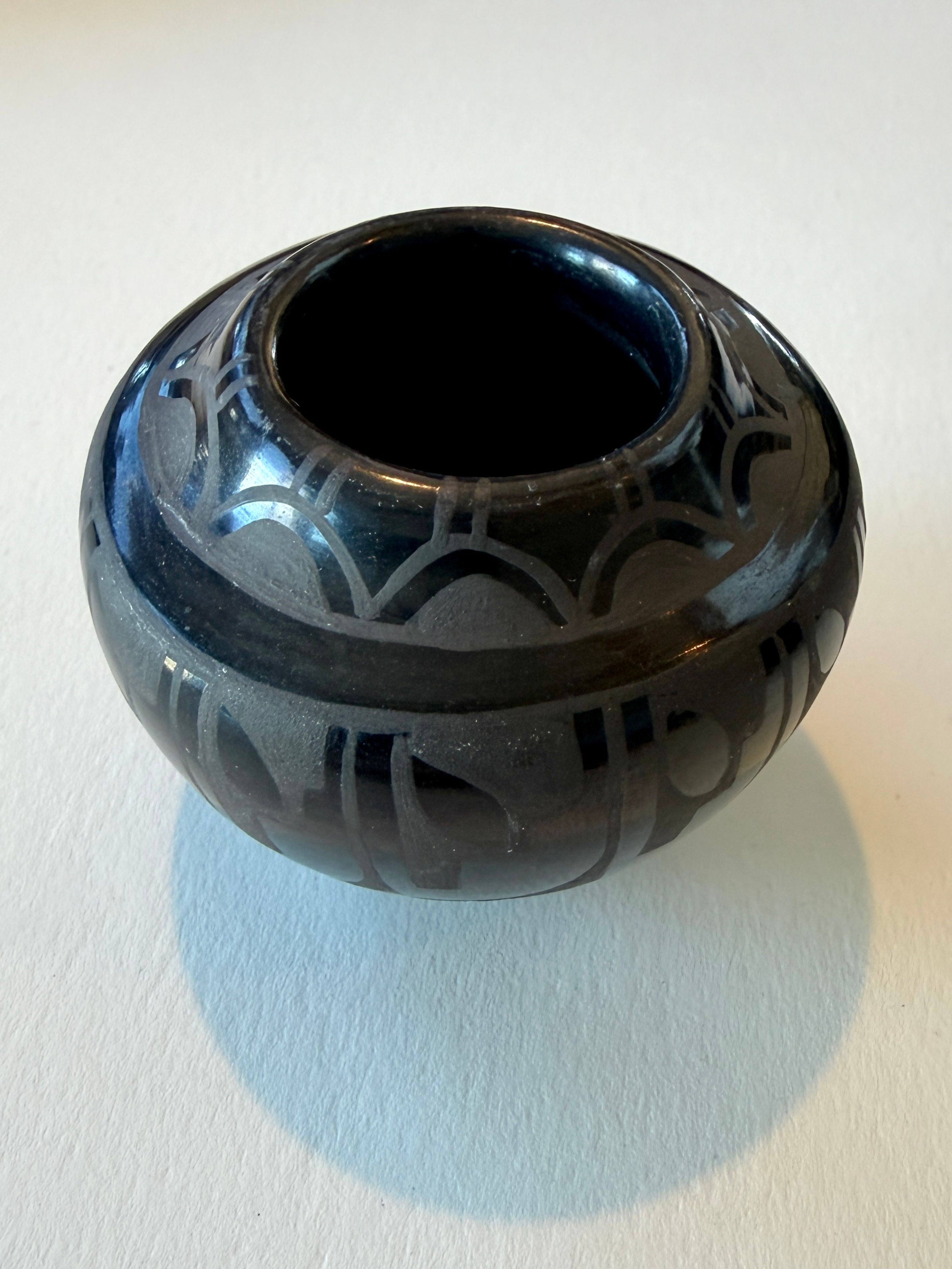 Signed Santa Clara Pueblo Blackware Pottery – by Celestina Naranjo - Image 3