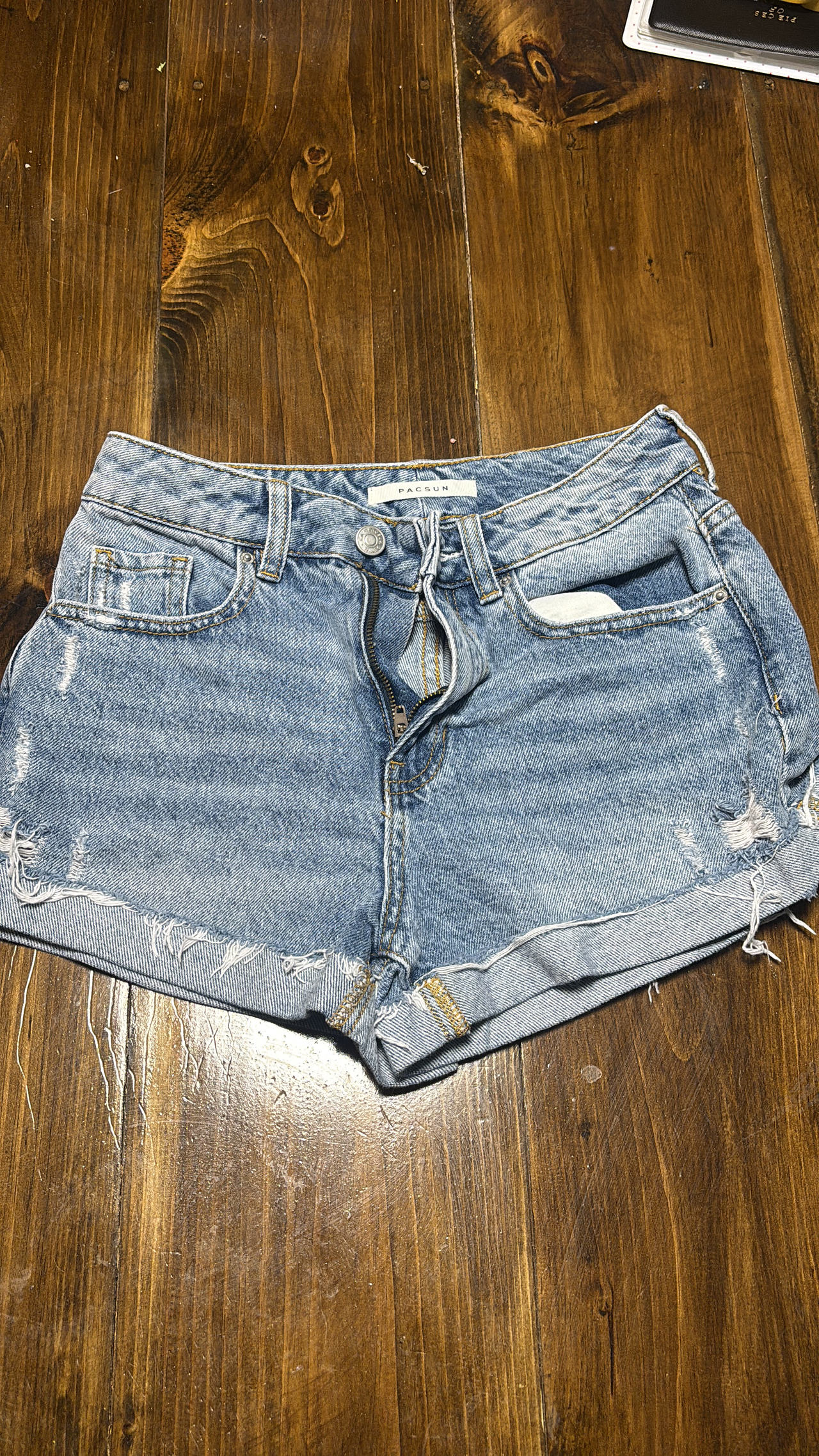 PacSun Distressed Denim Mom Shorts