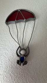 Vintage Stained Glass Paratrooper Suncatcher - Image 2