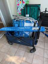 Tommy Bahama Beach bundle; Backpack Beach Chair, Umbrella Set w/ Beach Cart - Image 3