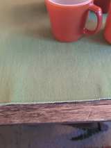 vintage  PYREX Burnt Orange Luster D-Handle Mug #50 set of 4 - Image 2