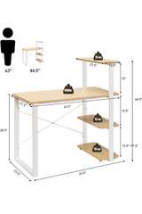 Modern Computer Desk w/Shelves - $45 OBO - Image 3