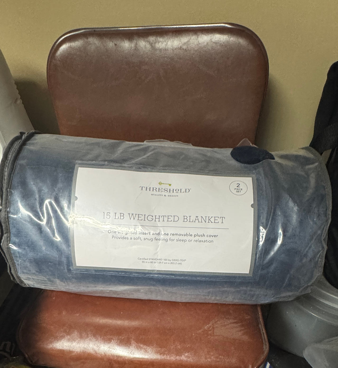 Threshold 15lb Weighted Blanket with Removable Cover