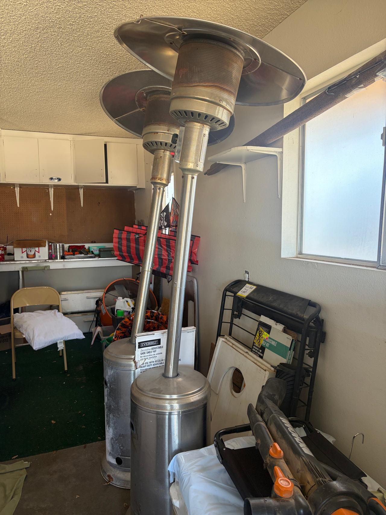 SET OF 2**Fire Sense Stainless Steel Commercial Patio Heater