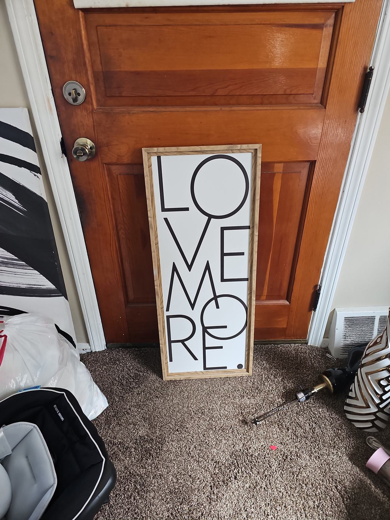 Love More Framed Wood Wall Decor