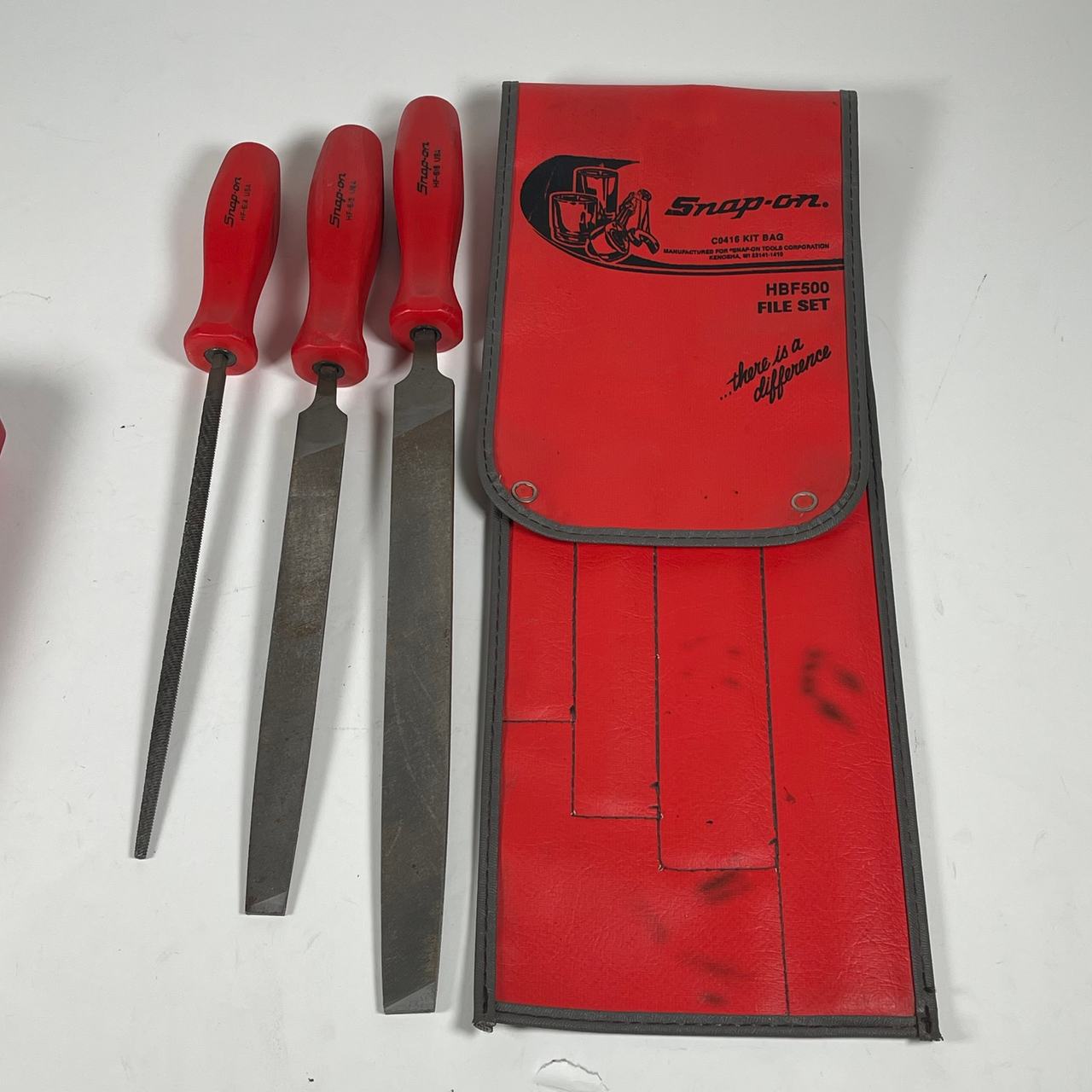 Snap-on HBF500 3-Piece File Set like new with storage bag