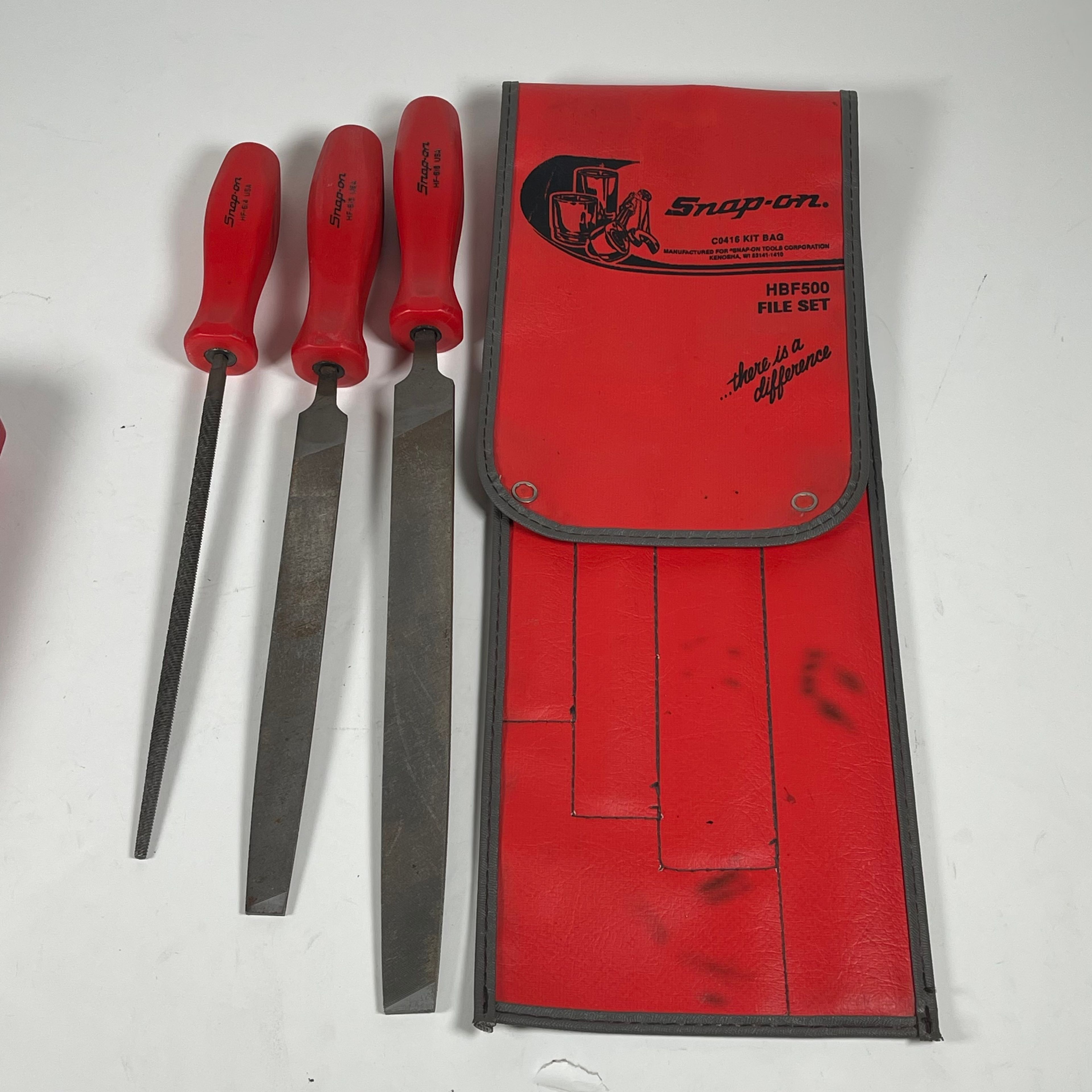 Snap-on HBF500 3-Piece File Set like new with storage bag