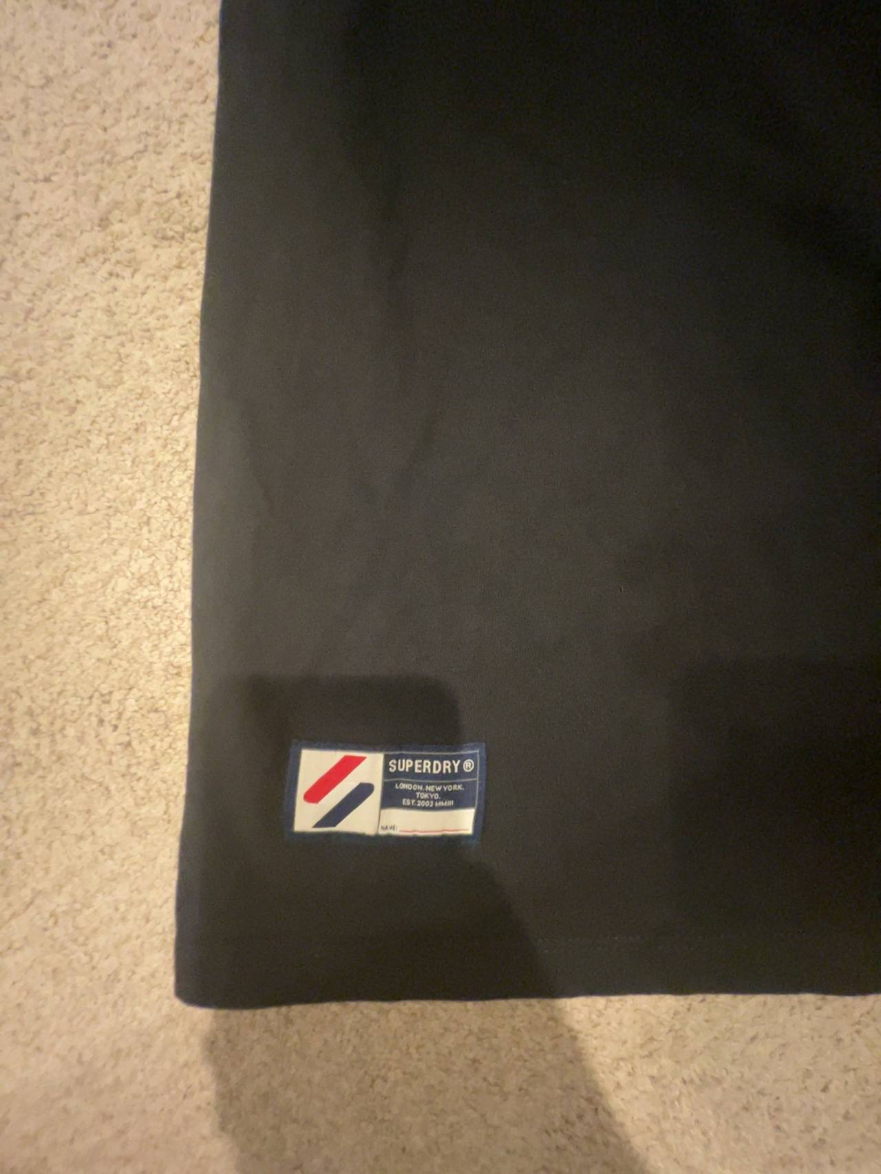 Superdry Code Logo Chenille T-Shirt Deep Navy