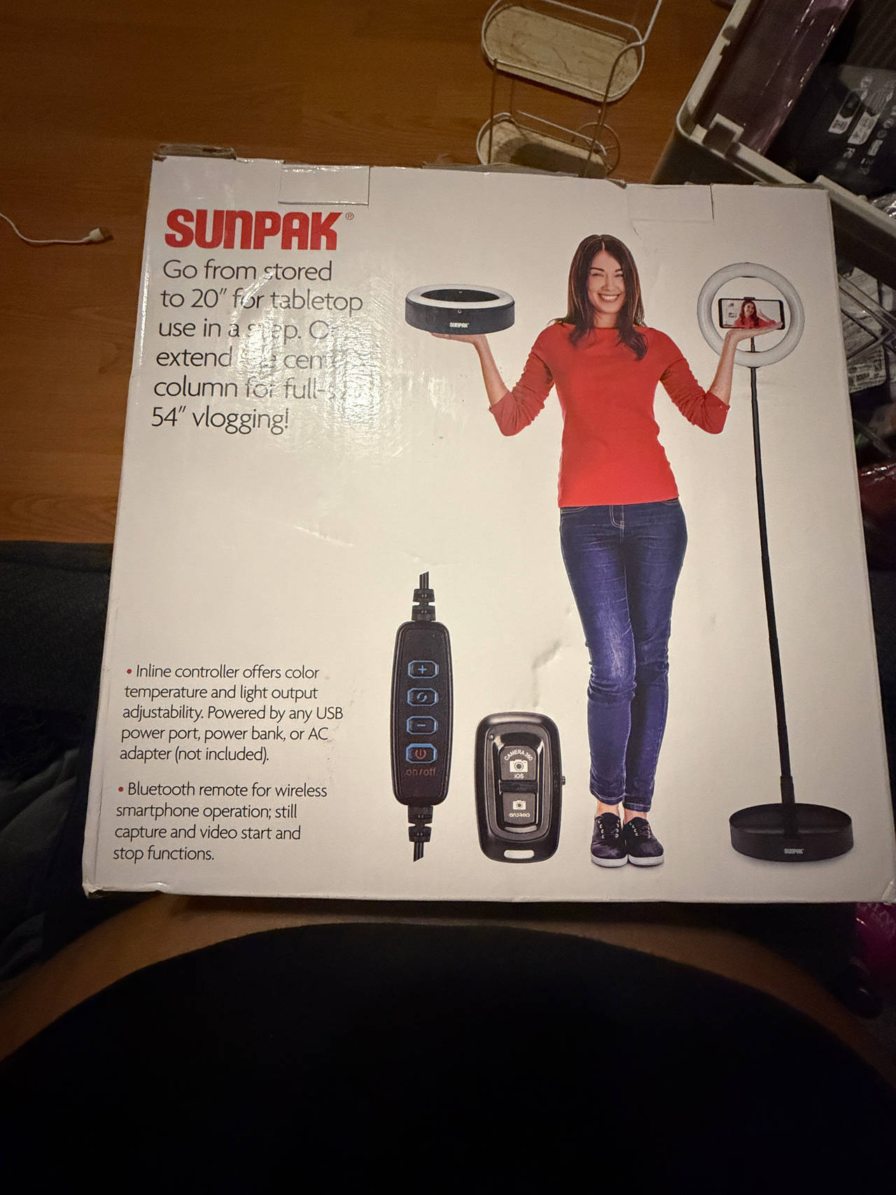 Sunpak 10" LED Ring Light Vlogging Kit